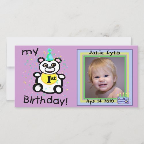 Custom 1st Birthday Photo Cards