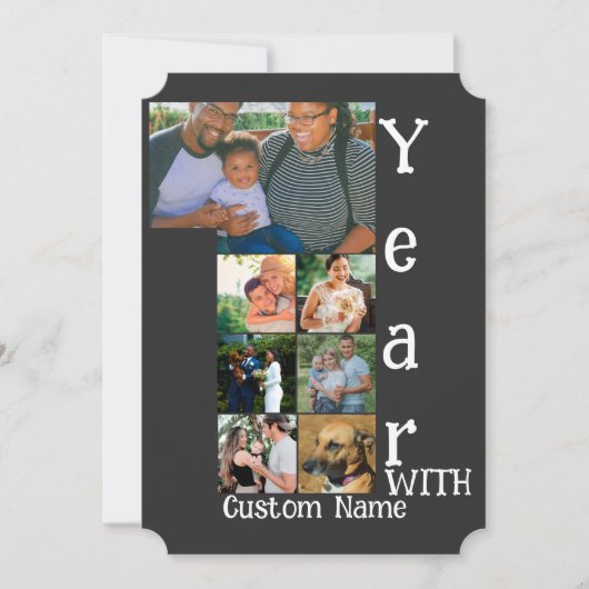 Custom 1st wedding anniversary 7 photo collage (Front)