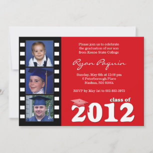 Custom 2012 Film Strip Graduation Invitation