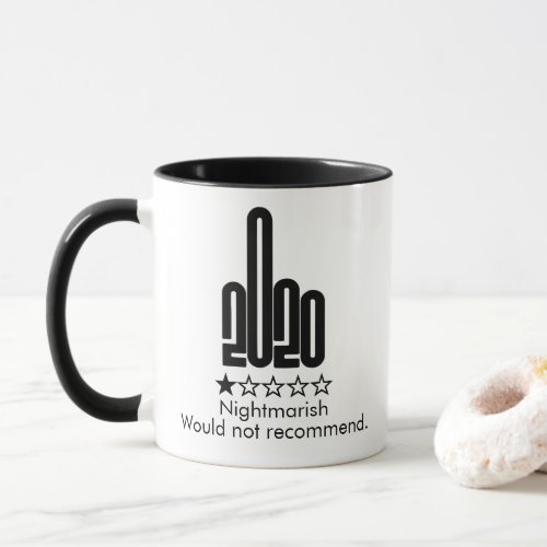 Custom 2020 Middle Finger 1 Star Review Coffee Mug