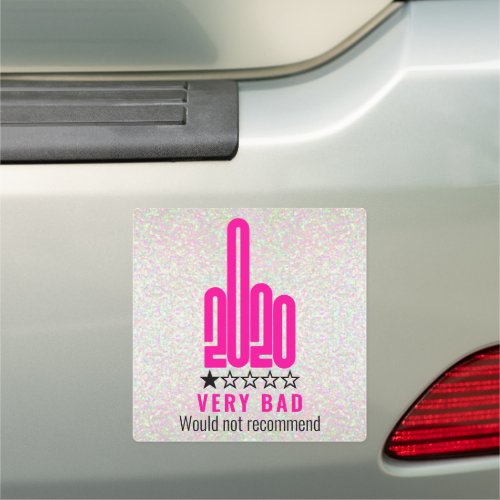 Custom 2020 Middle Finger Review Hot Pink Bumper Car Magnet
