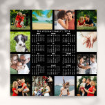 Custom 2024 Calendar 12 Photo Black And White Poster<br><div class="desc">Featuring a useful 2024 calendar,  you can personalize it with your 12 special photos,  one for each month,  and family name to create a perfect new year gift. Designed by Thisisnotme©</div>