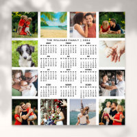 Custom 2024 Calendar 12 Photo Collage