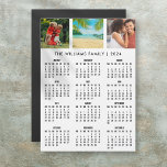 Custom 2024 Calendar 3 Photo Fridge Magnet<br><div class="desc">Featuring a useful 2024 calendar,  you can personalize it with your 3 special photos,  one for each month,  and family name to create a perfect 2024 new year gift. Designed by Thisisnotme©</div>