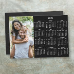 Custom 2024 Calendar Simple Photo Magnet<br><div class="desc">Featuring a useful 2024 calendar,  you can personalize it with your own photo to create a perfect 2024 new year gift. Designed by Thisisnotme©</div>