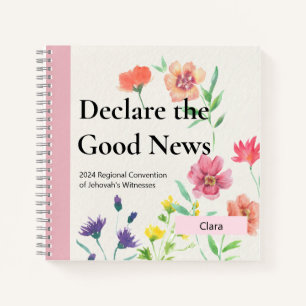 Custom 2024 JW Convention Declare the Good News Notebook