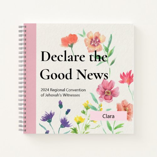 Custom 2024 JW Convention Declare the Good News   Notebook