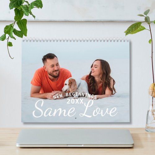 Custom 2024 Modern Couple Photo Calendar