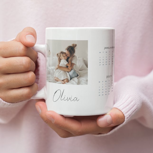 Custom 2025 Calendar Mug with Photo & Name | (Creator Uploaded)