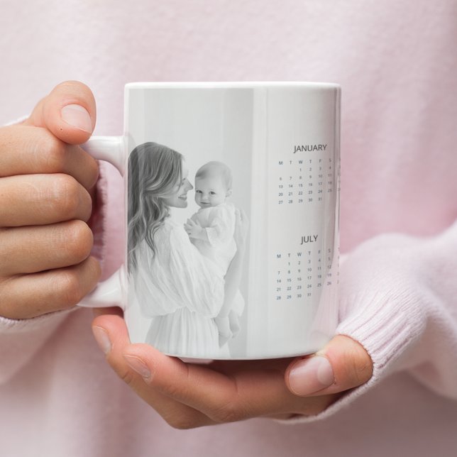 Custom 2025 Dog Calendar Mug with Family Photo  (Creator Uploaded)
