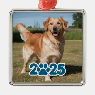 Custom 2025 Pet Photo Metal Ornament