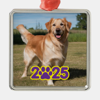 Custom 2025 Pet Photo Metal Ornament
