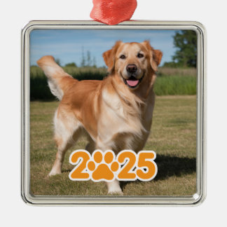 Custom 2025 Pet Photo Metal Ornament