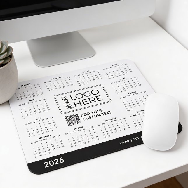 Custom 2026 Calendar Business Logo Mouse Pad (Creator Uploaded)