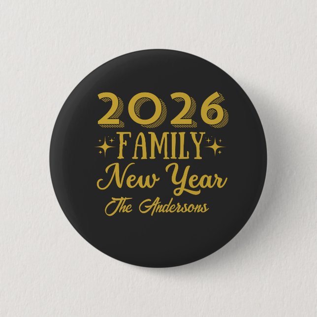 Custom 2026 Family New Year  Button (Front)