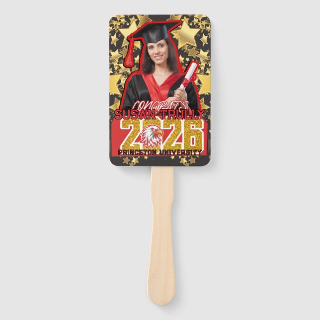 Custom 2026 Grad Fan for High School & College  (Front)