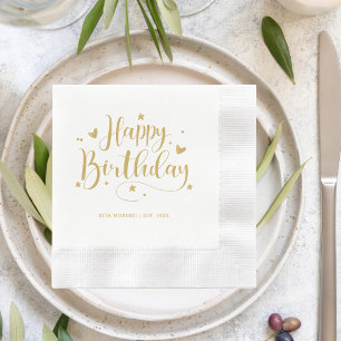 Custom 20th 30th 40th 50th 60th 70 Birthday Party Napkins