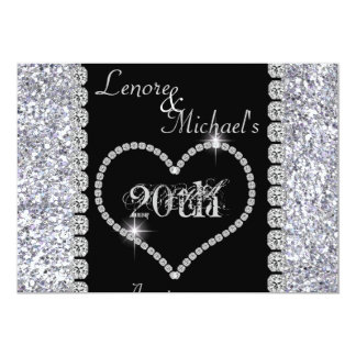 Custom 20th Anniversary Party Invitation