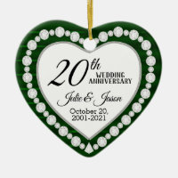 Custom - 20th Wedding Anniversary |  Emerald Green