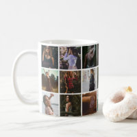 Custom 21 Photo Collage Personalized Coffee Mug