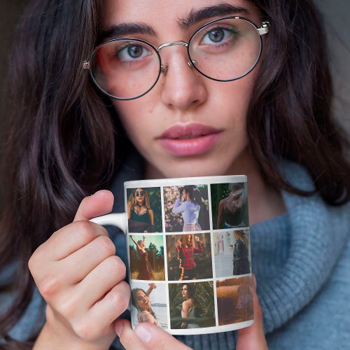 Custom 21 Photo Collage Personalized Coffee Mug