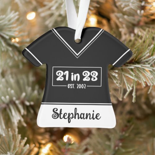 Custom 21st Birthday Gift 21 in 23 Est 2002 Ornament