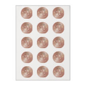 Custom 21st Rose Gold Birthday Cupcake Toppers Edible Frosting Rounds (Sheet)