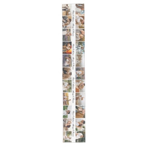 Custom 22 Photos Always & Forever Wedding Long Table Runner