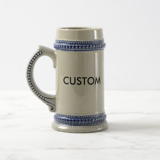 Custom 22oz Traditional Beer Stein GRAY & BLUE