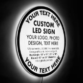 Custom 23" Round LED Sign with Circular Text (Angle)