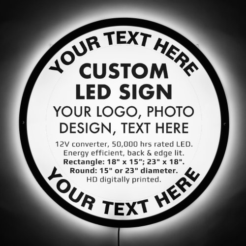 Custom 23 Round LED Sign with Circular Text