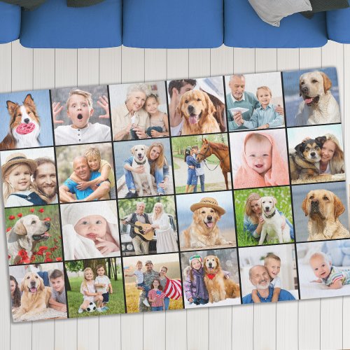 Custom 24 Photo Collage Simple Create Your Own 6x4 Outdoor Rug