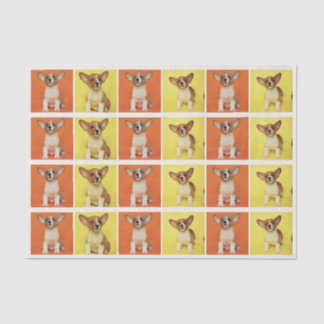 Custom 24 Photo Collage Your Pet Dog Picture On Tissue Paper