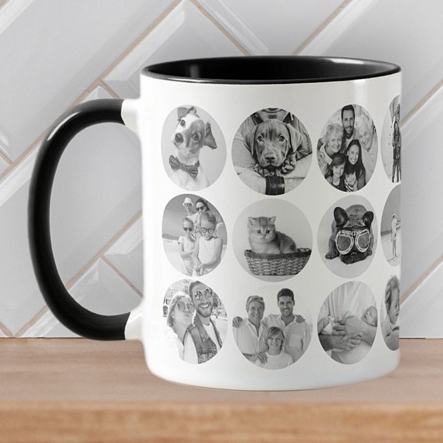 Custom 24 Photos Modern Family & Pet Memories Mug (Creator Uploaded)