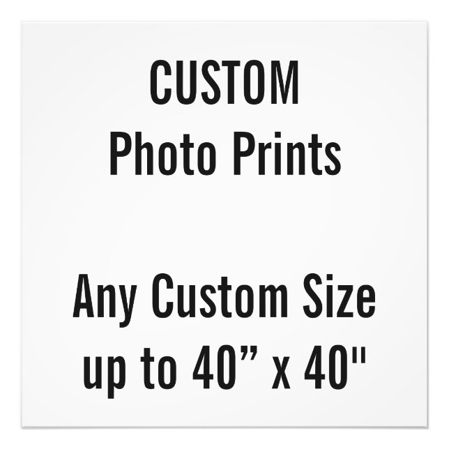 Custom 24" x 24" Photo Print (or any custom size) (Front)