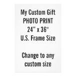 Custom 24&quot; X 36&quot; Photo Print  Us Frame Size at Zazzle