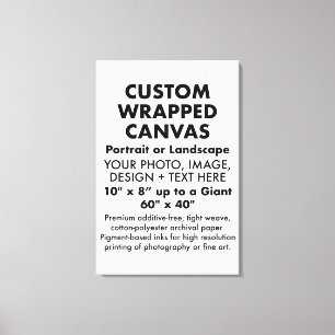 Custom 24" x 36" PREMIUM WRAPPED CANVAS Blank Print