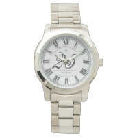 Custom 25 Years Silver Wedding Anniversary Watch