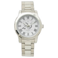 Custom 25 Years Silver Wedding Anniversary Watch