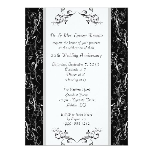 Custom 25th Anniversary Invitations | Zazzle