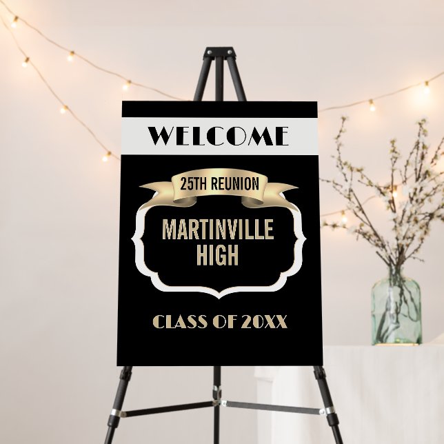 Custom 25th Reunion Foam board Sign (In Situ (Stand))