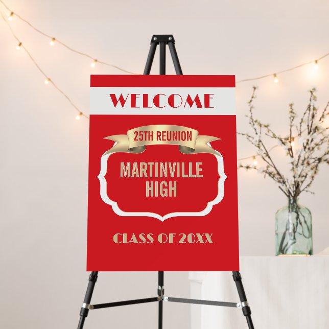 Custom 25th Reunion Foam board Sign (In Situ (Stand))