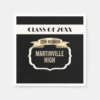 Custom 25th Reunion Party Napkins