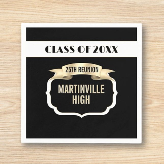 Custom 25th Reunion Party Napkins (Creator Uploaded)