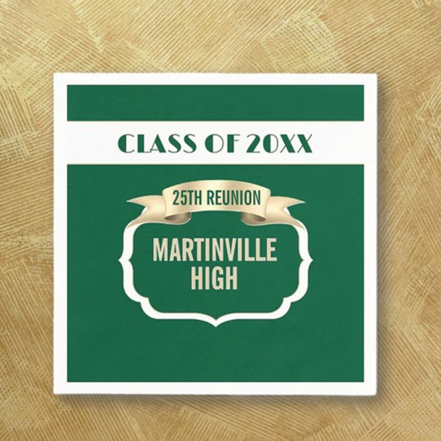 Custom 25th Reunion Party Napkins (Creator Uploaded)