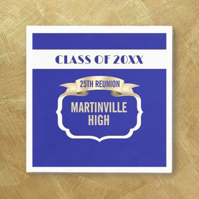 Custom 25th Reunion Party Napkins (Creator Uploaded)
