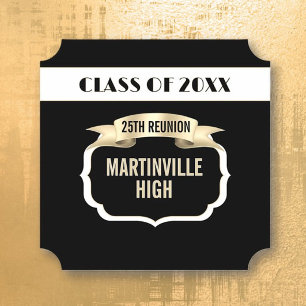Custom 25th Reunion Party Paper Coaster