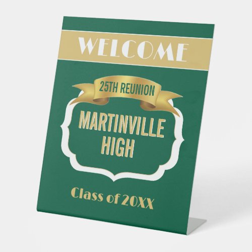 Custom 25th Reunion Pedestal Sign