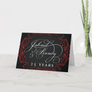 Custom 25th Wedding Anniversary Card
