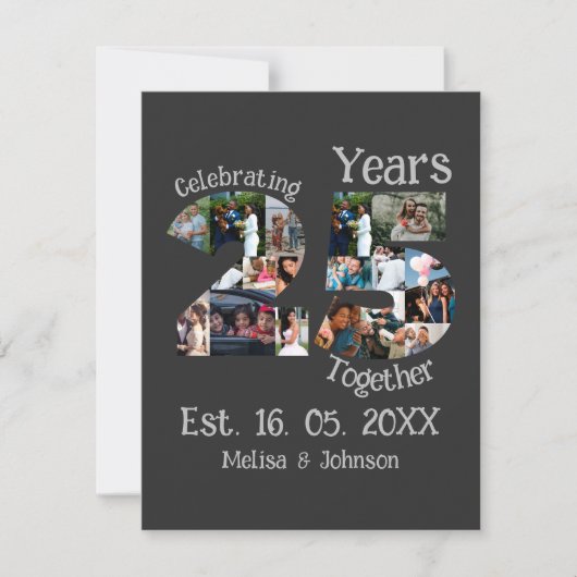Custom 25th wedding anniversary photo collage (Front)